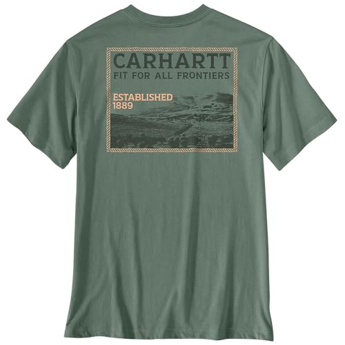 Carhartt Men's Irvine Relaxed Frontiers T-Shirt, Green Slate, 3X-Large Tall