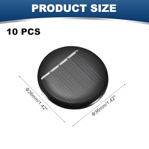 QUARKZMAN 10 Stück 2V 0.08W 0.04A Mini Solarpanel, Mikro Zellen Sonnenkollektor für Sonnenenergie, Heimwerken, DIY, Spielzeug, Akku-Ladegerät, 36x36mm