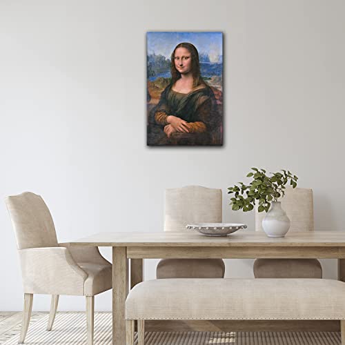 Enbidavi Mona Lisa Art Print By Leonardo Davinci World Classic Painting Realism Romantic Renaissance Poster Vintage Wall Decor For Gallery Home Office Classroom Unframed 12X18 Inches #TOP4