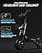 Adults Electric Scooter, Max Speed 50 MPH, 60V5600W High Power Dual Motor,Up to 50Miles Range Battery, 11 Inch Pneumatic Off-Road Tires with Detachable Seat for Daily Commuting US Standard Plug