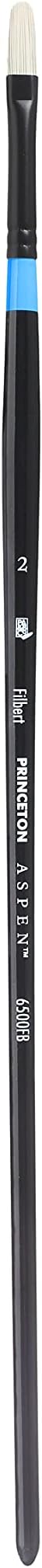 Aspen Filbert Brush, Synthetic, Long Handle, Size 2, 1 Count