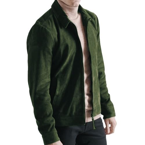 Image of LEATHER JACKET FOR MEN SUEDE.