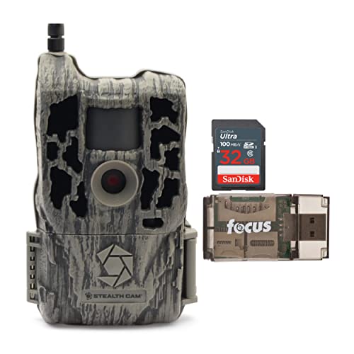 Stealth Cam Reactor 26MP Trail Camera (Verizon) Bundle with 32GB Ultra SDHC UHS-I Memory Card and High-Speed USB 2.0 Card Reader (3 Items)