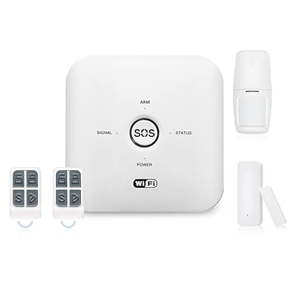 AUSHA Smart Alarm System Home Security Aarm with Motion Sensor, Door Alarm,Remotes,Real-time Tuya App Control
