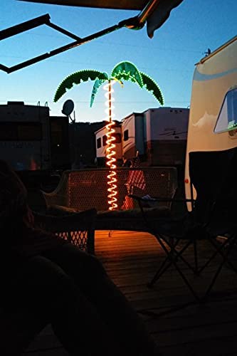 Gfqhf Waterproof Decoration Lighted Palm Tree For Patio Garden, Palm Tree Lights Includes Mounting Accessories (7Ft) #TOP1