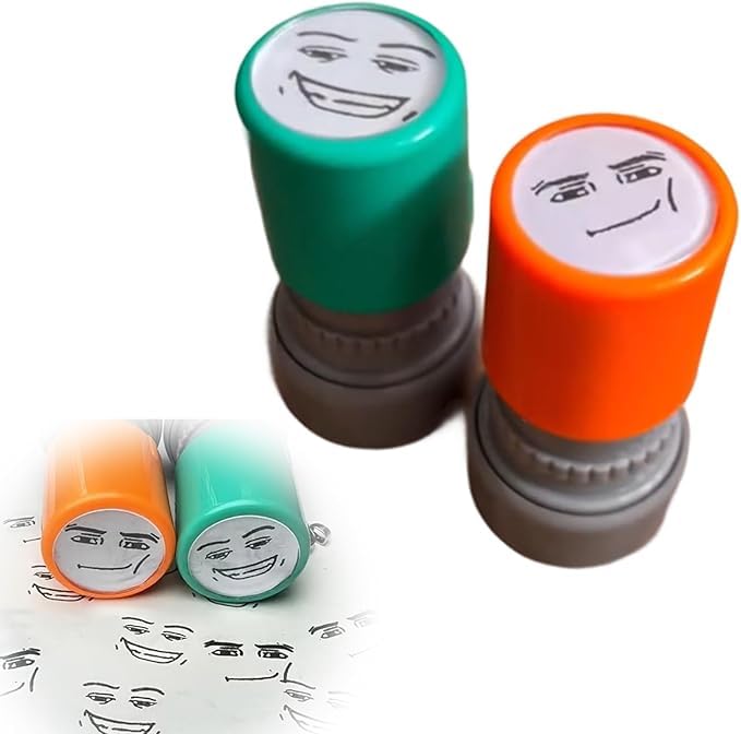 Stamp for Teachers Kids, Funny Face Stamp with Ink Pads, Cartoon Expression for School Homework, Crafting, Journaling, Scrapbooking, Teacher Supplies Gifts (A+B)