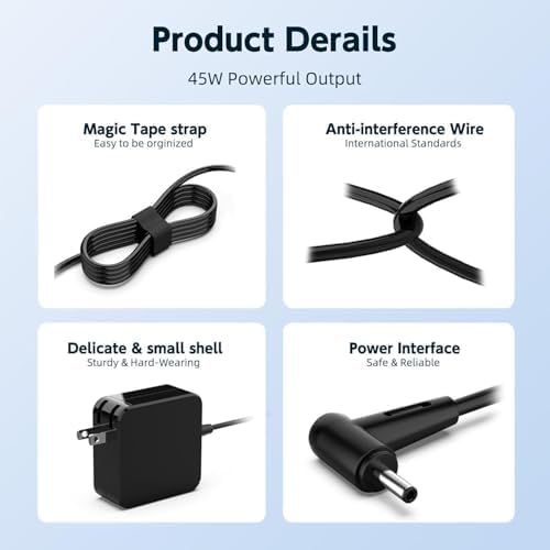 45W Charger Laptop Compatible with Asus