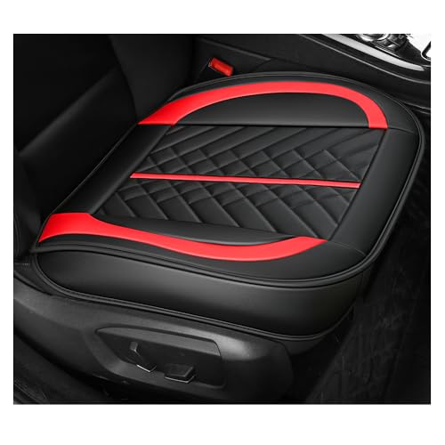 IHOTDER Coprisedili quattro stagioni per auto, resistenti ed eleganti, in pelle con design a blocchi di colore, accessori universali per interni auto, coprisedili per SUV, camion (rosso)