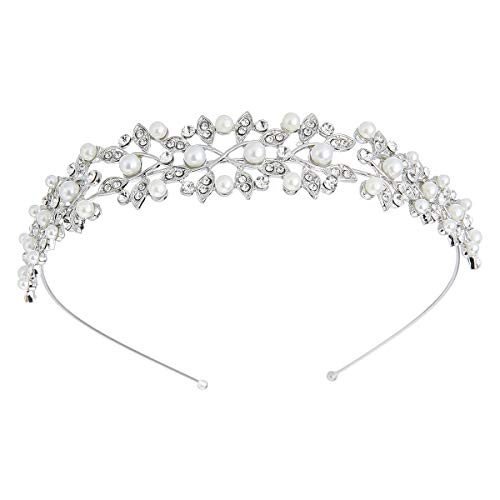 Frauen Stirnband Hochzeit Braut Haarband Strass Haar Krone Mädchen Kopfschmuck Kristall Perle Braut Diadem Modenschau Elegante Strass Kopfschmuck Cover