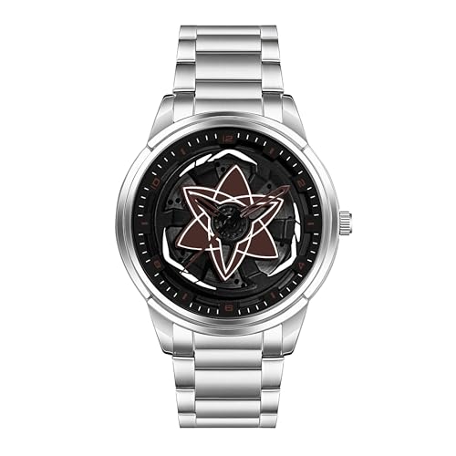 Image of Branded Men's Sport Quartz Watch Ninja Wheel Dial 360 Rotating Casual Fashion Stainless Steel Alloy Mens & Boy's Luxury Metal Gift Creative Watch