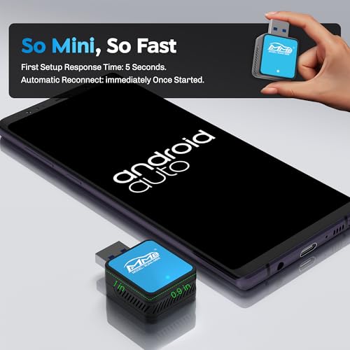 MMB Adaptador automotivo sem fio para Android, mini dongle automático Android 2024 para Android 11+,