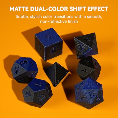 Image of JAYO Dual Color Matte PLA 3D Printer Filament 1.75mm, Black-Blue Two-Tone PLA, Matte Finish Hides Layer Lines, ±0.02mm Accuracy, 1.1kg (2.42 lbs) Spool, Fit Most FDM Printers