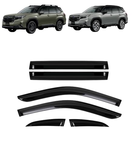 【EvaSylian 】 新型 フォレスター 6代目 SL系 (SL5/SLG) 2025年4月〜現行モデル サイドバイザー ドアバイザー ウィンドウ エアロバイザー 泥除け 日よけ 雨除け雨よけ 換気 Forester 完全対応 専用設計 スモークブラッ