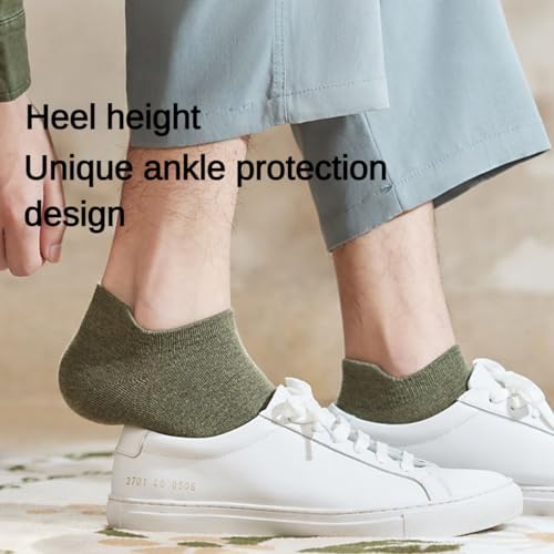 Men's 100% Cotton Low Cut Socks 6 Packs Moisture Wicking Socks Size for All Seasons 6-10/11-153
