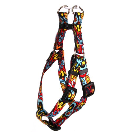 Image of Yellow Dog Design Abstract Step-in Dog Harness 3 /4 inch Wide and Fits Chest Circumference of 9 to 15 inch, Small