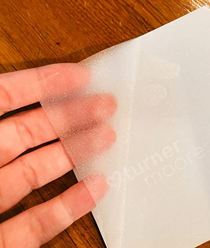 White Etched Glass Vinyl Self-Adhesive, 12"X15 Feet Frosted Translucent Etch Glass Window Vinyl Roll For Privacy, Home, Office, Decorative, Cricut By Turner Moore (White Etch Vinyl, 15Ft) #TOP2