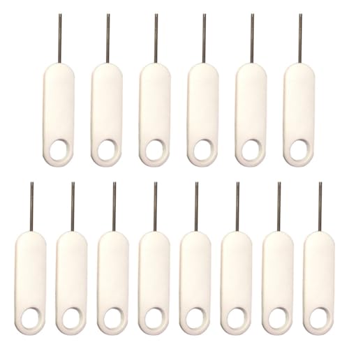 Generico 20 Pezzi Aghi per Rimozione Sim in Acciaio e ABS Punte Espulsione Vassoio Sim per Smartphone Strumento Pratico Compatto per Rimozione