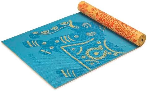 Gaiam Yoga Mat - Premium 6mm Print Reversible Extra Thick Non Sli...