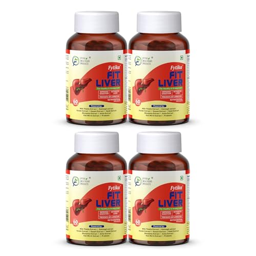Image of Fytika Fit Liver | Liver Detox Supplement | Liver Detox with Milk Thistle, Kalmegh, Kutaki, Kasani, Haldi | For Men & Women | 240 Tablets (Pack of 4)