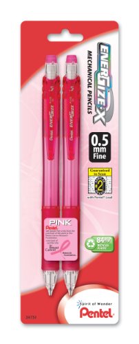 Pentel BCA EnerGize-x Mechanical Pencil, 0.5mm, Pink Barrels