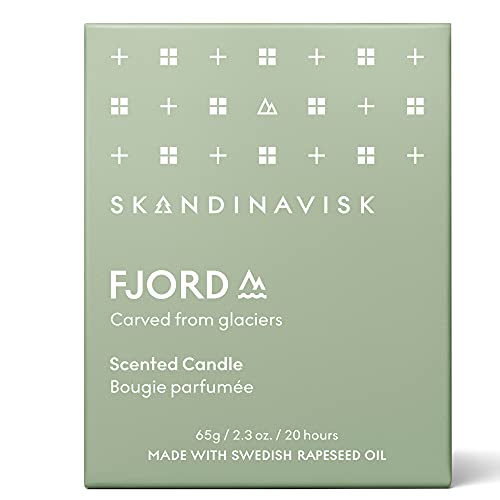 Skandinavisk Fjord Mini Scented Candle. Fragrance Notes: Apple And Pear Blossom, Orchard Fruits And Redcurrants. 2.3 Oz. #TOP1