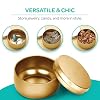 Hearts and Crafts 24-Pack of Round Metal Candle Jars with Lids - 8oz Candle Making Supplies for DIY Crafts, Storage, and Organizing - Empty Tin Containers for Gifts or Small Essentials - Gold #3
