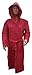 Produktbild Ilkadim Saunamantel Unisex Waffelpique Bademantel mit Kapuze, Damen Herren Morgenmantel Waffelmuster, Größe S - XXXXL,100% Baumwolle Kapuzenbademantel (Bordeaux, XXL)