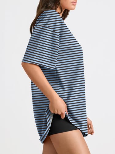 Image of Trendy Queen Womens Oversized T-Shirts Short Sleeves Workout Tops | Casual Summer Gym Tees Plus Size Fashion Clothes 2026
