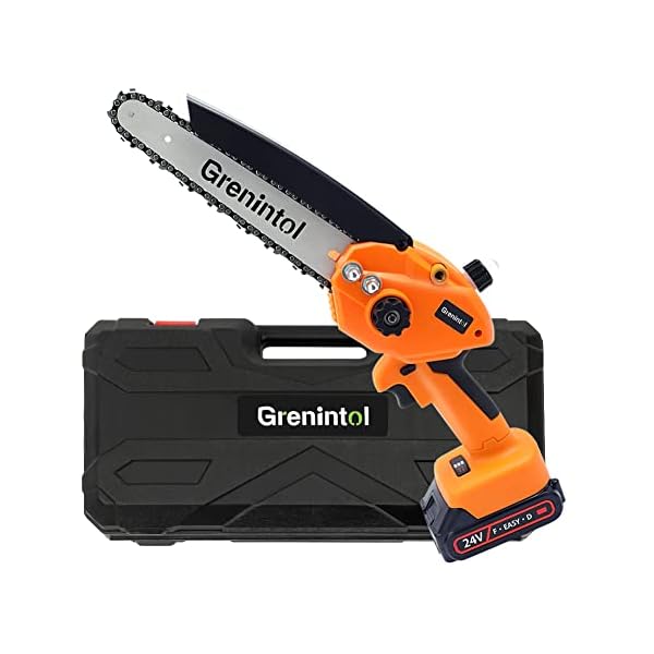 Grenintol Mini Kettensäge mit Akku,8 Zoll Mini Kettensäge Elektro,2000mAh*2 Kettensäge mit der scharfen Kette,Einhand…