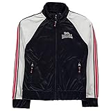  Lonsdale Mädchen Trainingsjacke Reißverschlusstaschen Marineblau/Optic Weiß S