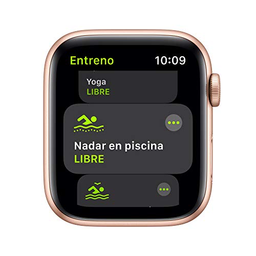 Apple-Watch-SE-GPS-44-mm-Caja-de-Aluminio-en-Oro-Correa-Deportiva-Rosa-Arena