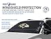 NFL Frost Guard Windshield Cover for Ice and Snow, Baltimore Ravens | Standard Size Car Windshield Frost Cover with Side Mirror Covers | Fits Most Cars, Sedans, Small Trucks, SUVs – 60 x 40 Inches