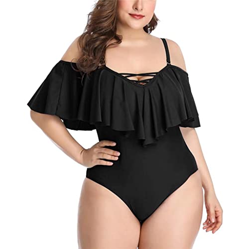 Maillot de bain une pièce femme grande taille CLSDRZC bikini de plage imprimé feuilles