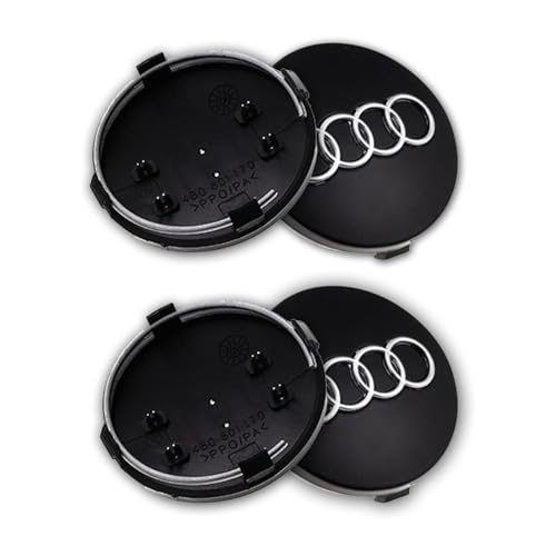 4 Stück Nabendeckel für Audi 60mm, Radnabenkappen Felgendeckel Felgenkappen Nabenkappen ABS Wheel Caps Radnabenabdeckung, Schwarz 4 Stück Nabendeckel für Audi 60mm, Radnabenkappen Felgendeckel Felgenkappen Nabenkappen ABS Wheel Caps Radnabenabdeckung, Schwarz