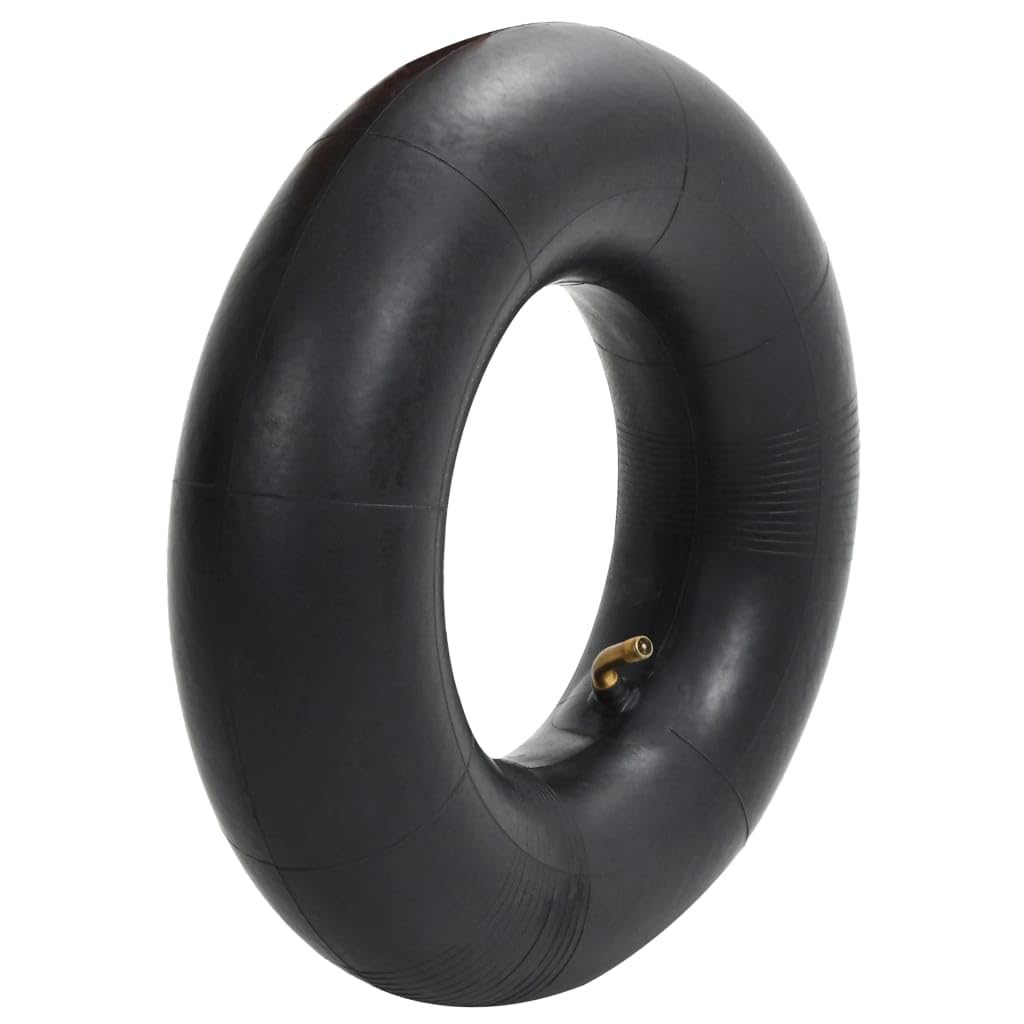 2 camere d'aria per carriola, 13 x 5.00-6, in gomma, con valvola curva per carrelli robusti, pezzi di ricambio, pneumatici, ruote, asse, maniglie, accessori, carrello da giardino, riparazione