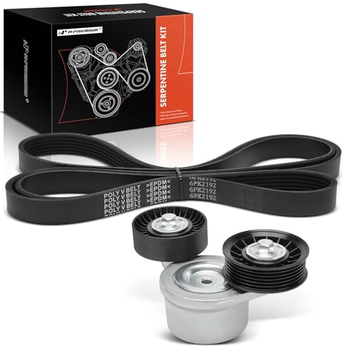 A-Premium Engine Serpentine Belt Drive Kit with Tensioner Compatible with Jeep KJ Series 2002-2006 Liberty 3.7L