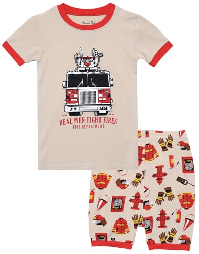Vaenait Kids Toddler Junior Sleepwear Pajamas Pjs 2pcs Set Short Fire House JS