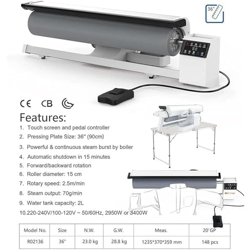 Commercial Steam Press Ironing Machine,High-Power Roller for Efficient Linen