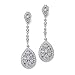 Mariell Art Deco Vintage CZ Wedding Earrings - Glamorous Gatsby-Style Dangle Chandeliers for Brides