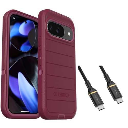 Coque Google Pixel 9 robuste OtterBox Defender Series durable antichoc avec câble USB-C de charge