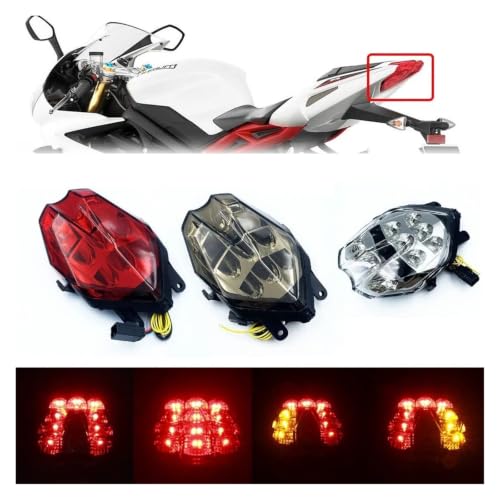 Luz trasera LED ahumada con diseño integrado de alta precisión para moto 2