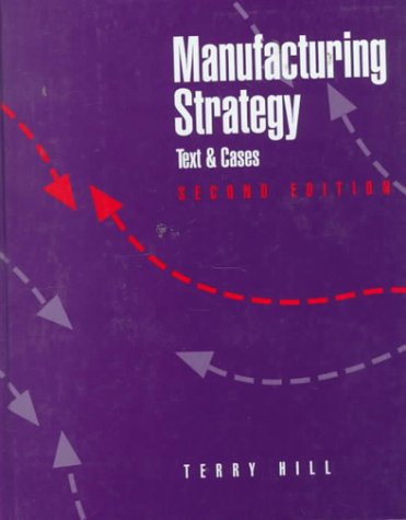 Manufacturing Strategy: Text and Cases: Hill, Terry: 9780256106664 ...