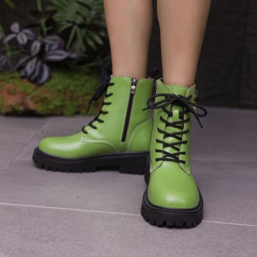 Botines de mujer plataforma cordones botas informales y cómodas para otoño invierno 6