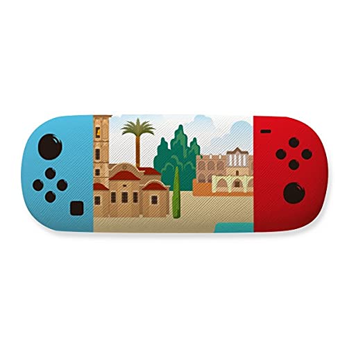 Étui pour lunettes de jeu rigide et boîte de rangement créative au motif de chypre original