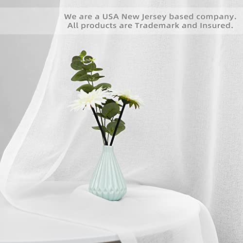 Driftaway Pinch Pleat Solid White Sheer Curtains 84 Inches Long 2 Panels Light Filtering Privacy Drapes For Living Room Bedroom Window Treatments Back Tab 52 Inch By 84 Inch #TOP6