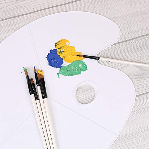 Homedge Painting Brushes, 24 Pcs Nylon Acrylic Painting Brush Pen Bulk For Water Color, Acrylic, Canvas, Nail, Suitable For Artists, Kids, Classroom, Flat+Tip Head #TOP2