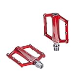 Mountain Road Axle Pedal de pie de bicicleta universal de aleación de aluminio pedal-N16 rojo