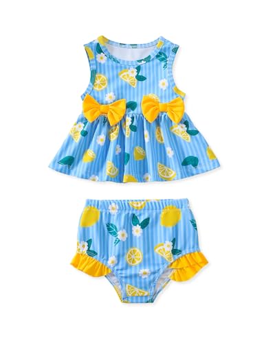 Image of Toddler Girl Swimsuit Baby Girl Bathing Suit Long Sleeve Floral Zipper One-Piece Rash Guard Swimsuit with Hat