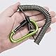 Heanvmyss Tactical Lanyard,Spiral Schlüsselanhänger,Spiralband,Outdoors Schlüsselring Elastisch Angeln Lanyards,Einziehbares Sicherheitsseil mit Karabiner für Wandern,Klettern,Bootfahren