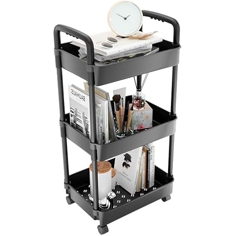 Bonison 3-Tier Rolling Storage Trolley Cover